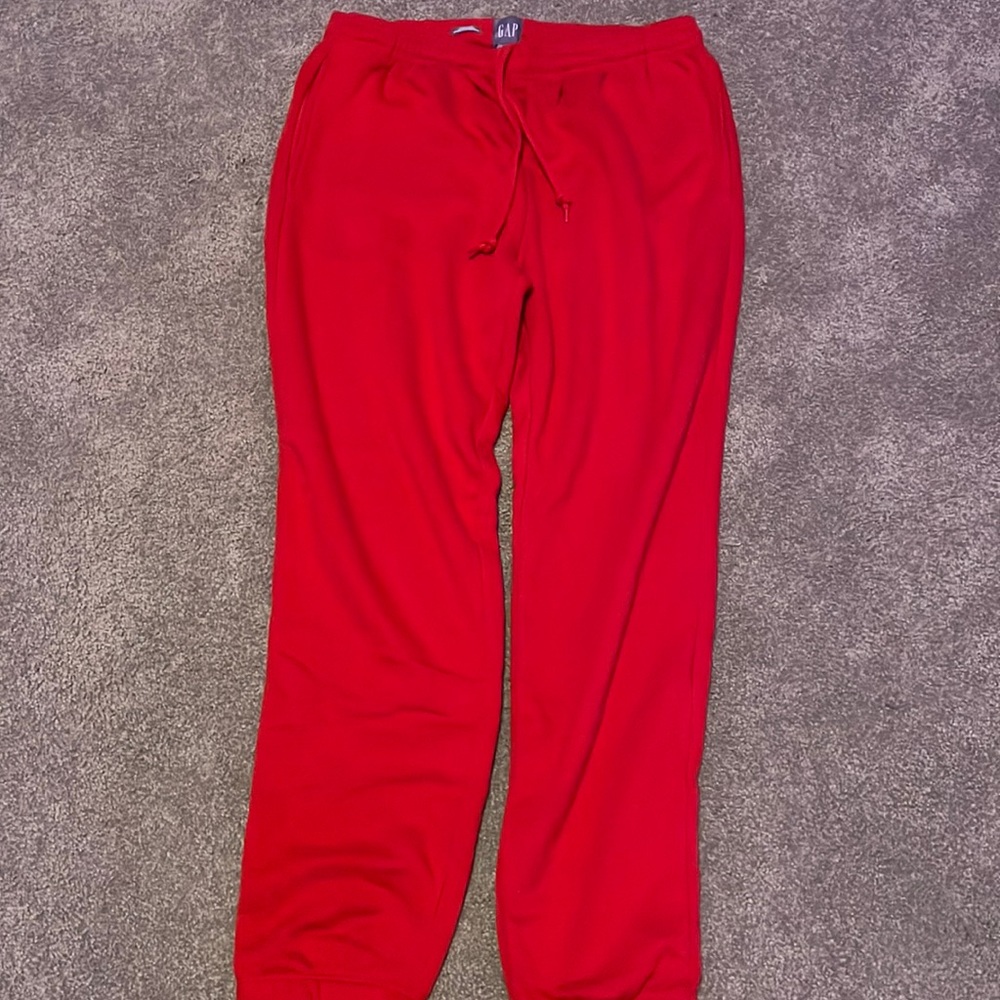 gap mens small red sweatpants